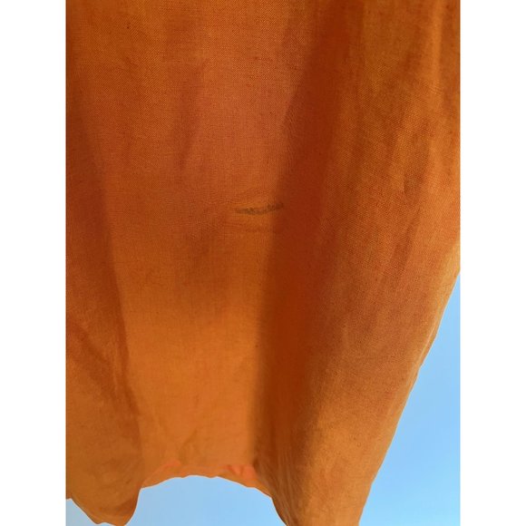 Maggy London Women's 12 Dress Linen/Rayon Pumpkin Sheath Career - Picture 9 of 10